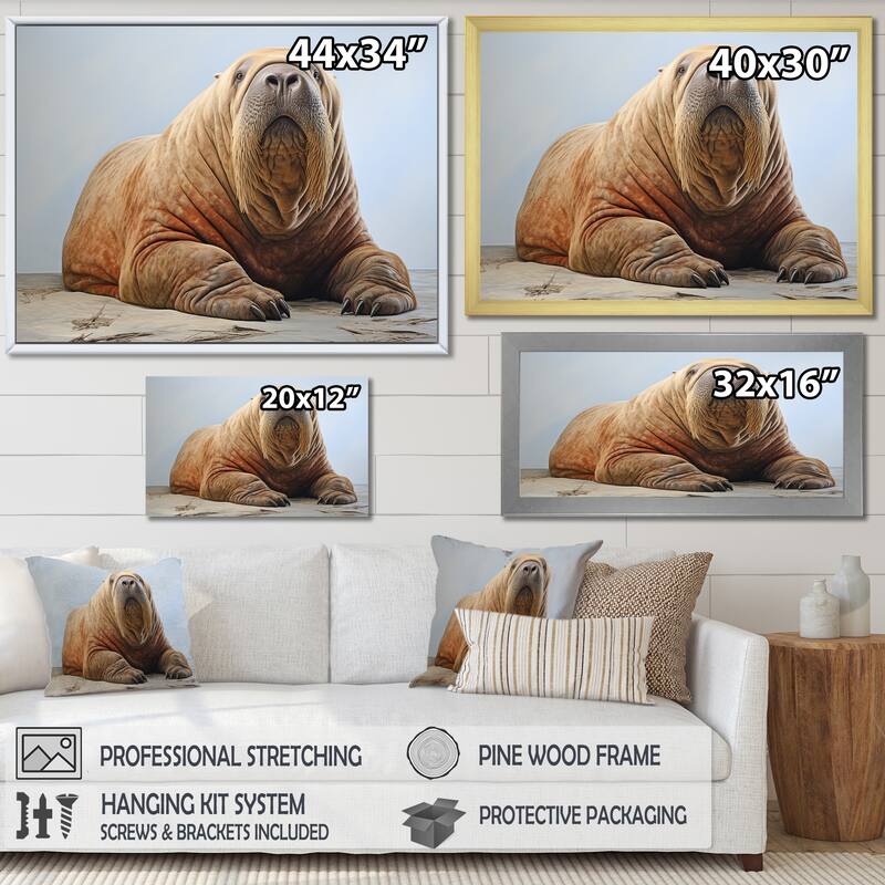 Designart "Lazy Walrus Habitat" Walruswall Art - Bed Bath & Beyond